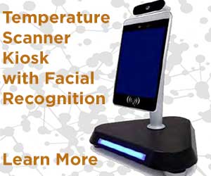 Temperature Scanner Kiosk with Fascial Recognition